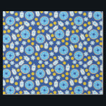 Papier Cadeau Hanoukka Chanukah Donuts Motif de cookies au choco<br><div class="desc">Illustration par Cindy Bendel Copyright Tous droits réservés</div>