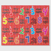 Papier Cadeau Hanoukka/Chanukah Envelopper le papier "8 nuits fo (Plat)