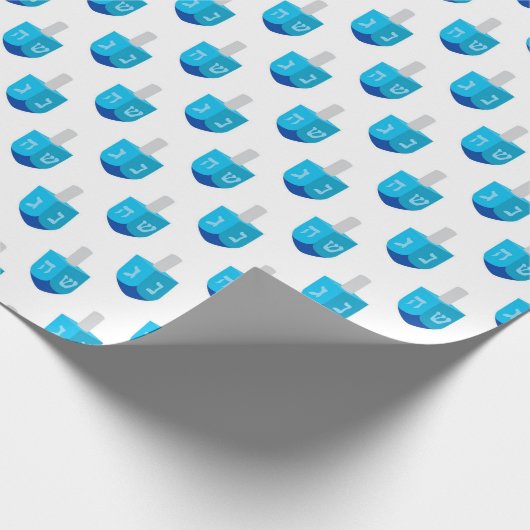 Papier Cadeau Hanoukka Dreidel (Coin)