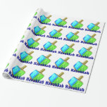 Papier Cadeau Hanoukka Dreidels<br><div class="desc">C'est un grand papier d'emballage pour Hanoukka !</div>