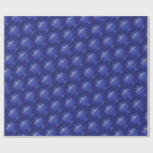 Papier Cadeau hanoukka heureuse bleue (Plat)
