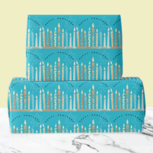 Papier Cadeau Hanoukka heureux