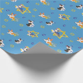 Papier Cadeau Hanoukka heureux de la nation de corgi ! (Coin)