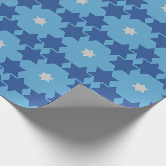 Papier Cadeau Hanoukka Joy Star de David (Coin)