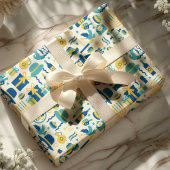 Papier Cadeau Hanoukka juive Sukkot drôle mignon Motif