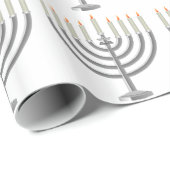 Papier Cadeau Hanoukka menorah (Coin rond)