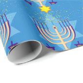 Papier Cadeau hanoukka menorah (Coin rond)