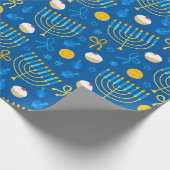 Papier Cadeau Hanoukka Menorah (Coin)