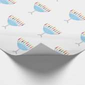 Papier Cadeau Hanoukka Menorah avec masque facial (Coin)