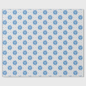 Papier Cadeau Hanoukka Menorah en Pois (Plat)