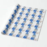 Papier Cadeau Hanoukka Menorah Kitty<br><div class="desc">Quel cadeau de Hanoukka d'amusement pour n'importe qui qui aime des chats !</div>