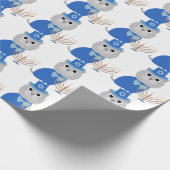 Papier Cadeau Hanoukka Menorah Kitty (Coin)