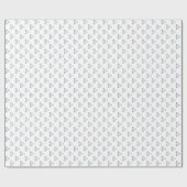 Papier Cadeau Hanoukka Silver Menorah en blanc (Plat)