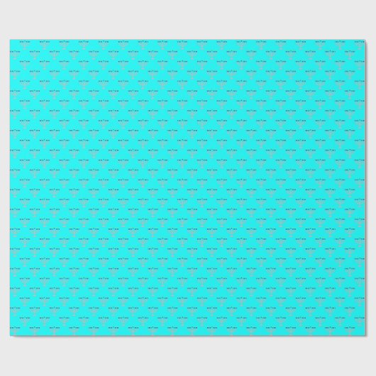 Papier Cadeau Hanoukka Silver Menorah sur Aqua Blue (Plat)