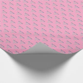 Papier Cadeau Hanoukka Silver Menorah sur Carnation rose (Coin)