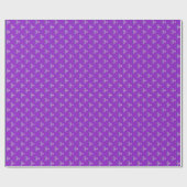 Papier Cadeau Hanoukka Silver Menorah sur Purple (Plat)