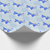 Papier Cadeau Hanoukka Snowman Chrismukkah Nom Et Message (Coin)