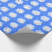 Papier Cadeau Hanoukka Star et Snowflakes Blue (Coin)