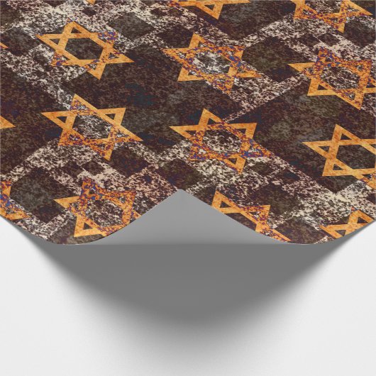 Papier Cadeau Hanoukka Star of David Wrapping Papier (Coin)