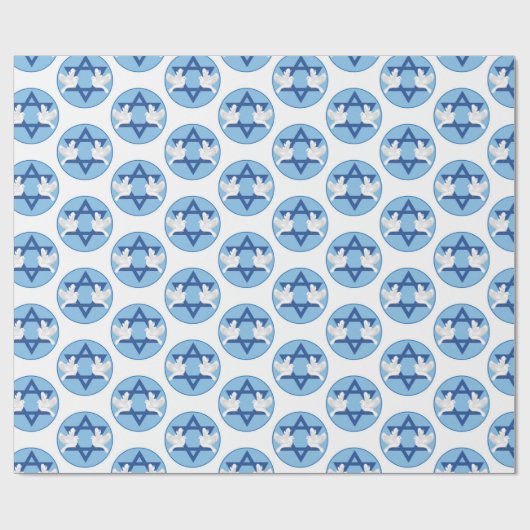 Papier Cadeau Hanoukka Très Attrayant (Plat)