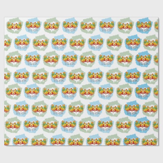 Papier Cadeau Hansa Puttuwa – Two Entwined Swans (Plat)