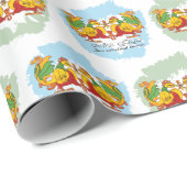 Papier Cadeau Hansa Puttuwa – Two Entwined Swans (Coin rond)