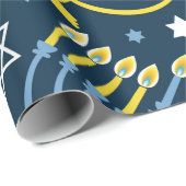 Papier Cadeau "Hanukkah" (Coin rond)