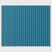 Papier Cadeau Hanukkah Dreidel Party Stripe Wrapping Paper (Plat)