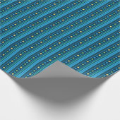 Papier Cadeau Hanukkah Dreidel Party Stripe Wrapping Paper (Coin)