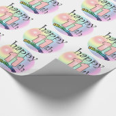 Papier Cadeau Happy 11th Birthday (rose) (Coin)