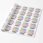 Papier Cadeau Happy 21st Birthday (rose)<br><div class="desc">21e anniversaire heureux rose. C'est sympa de donner comme cadeau à quelqu'un qui a 21 ans. Un design agréable aux couleurs arc-en-ciel.</div>