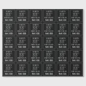 Papier Cadeau HAPPY 33E ANNIVERSAIRE ; Style Art Déco avec/ Nom  (Plat)