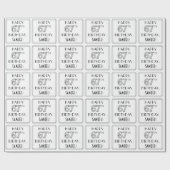 Papier Cadeau HAPPY 67E ANNIVERSAIRE ; Style Art Déco ; Nom pers (Plat)