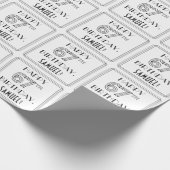 Papier Cadeau HAPPY 67E ANNIVERSAIRE ; Style Art Déco ; Nom pers (Coin)