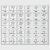 Papier Cadeau HAPPY 78E ANNIVERSAIRE ; Style Art Déco ; Nom pers (Plat)