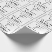 Papier Cadeau HAPPY 7E ANNIVERSAIRE ; Style Art Déco ; Nom perso (Coin)