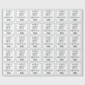 Papier Cadeau HAPPY 81E ANNIVERSAIRE ; Style Art Déco ; Nom pers (Plat)