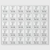 Papier Cadeau HAPPY 8E ANNIVERSAIRE ; Style Art Déco ; Nom perso (Plat)