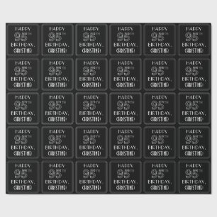 Papier Cadeau HAPPY 95E ANNIVERSAIRE ; Style Art Déco avec/ Nom 