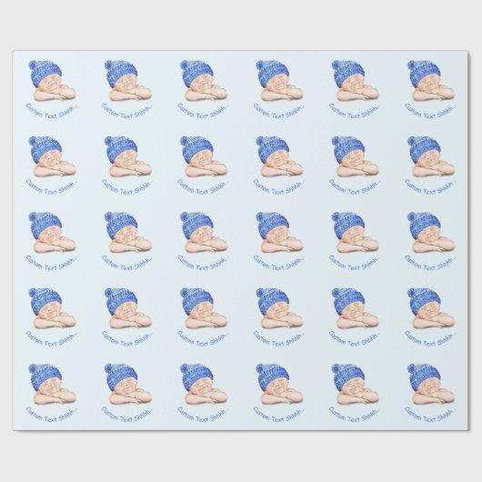 Papier Cadeau Happy Baby Custom Text Funny Wrapping Papier Cadea (Plat)