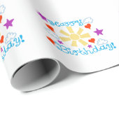 Papier Cadeau Happy Birthday! (Coin rond)