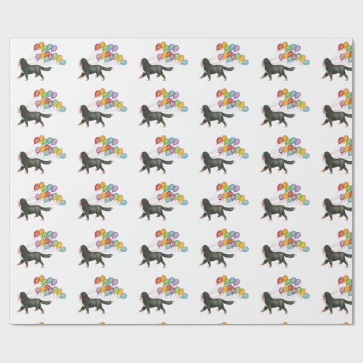 Papier Cadeau Happy Birthday Bernese Mountain Dog (Plat)