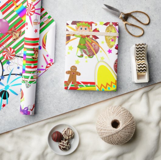 Papier Cadeau Happy Birthday Christmas Wrapping Paper (Artisanat)