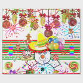 Papier Cadeau Happy Birthday Christmas Wrapping Paper (Plat)