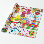 Papier Cadeau Happy Birthday Christmas Wrapping Paper (Déroulé)