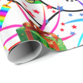 Papier Cadeau Happy Birthday Christmas Wrapping Paper (Coin rond)