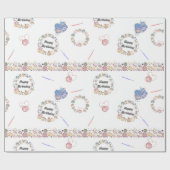 Papier Cadeau Happy Birthday Crochet Wrapping Paper (Plat)