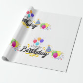 Papier Cadeau Happy Birthday Design Article-02 (Déroulé)