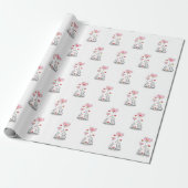 Papier Cadeau Happy Birthday Gift Wrapping Paper Elephant (Déroulé)