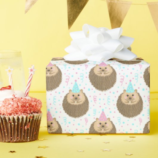 Papier Cadeau Happy Birthday Hedgie Pattern (Fête d'anniversaire)